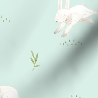 Bunny, Neutral Baby Nursery (soft mint-4)