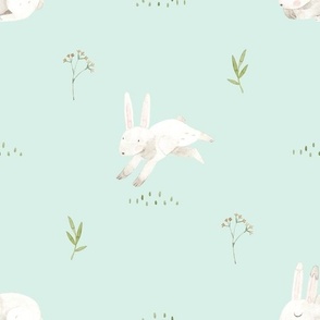 Bunny, Neutral Baby Nursery (soft mint-4)