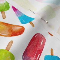Ice lollies popsicles watercolour bright fun 