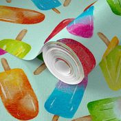Ice lollies  popsicles mint green