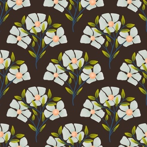 Brown Background Scallop Pattern