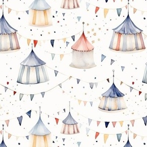 Adventure Awaits - Circus Tents & Celebrations - Watercolor