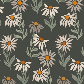 Boho Florals with Grey Background
