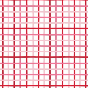 Red Pink Checked Plaid