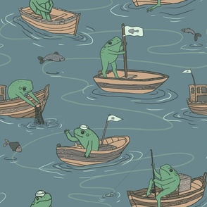 frogs fishing