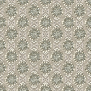 (S) Forest Biome Damask Sun, Trees, Rain, Earth, Birds and Bees Gray, Greige, Beige