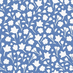 large ditsy floral / blue