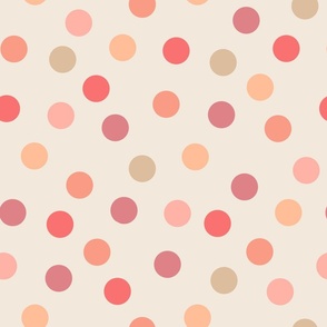 Peach Fuzz polka dots