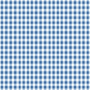 Classic Blue Gingham Check Seamless Pattern