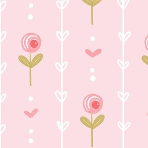  Poppy Fields - Pink Poppies - My Heart on the line - Marshmallow Pink - Large 