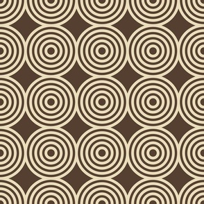 Retro Circles-Chocolate Brown