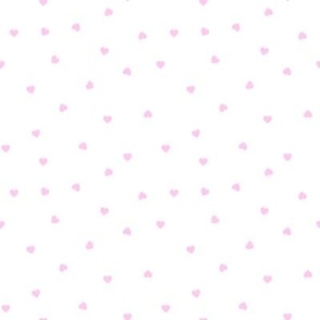 Tiny Heart Scatter // Pink on white