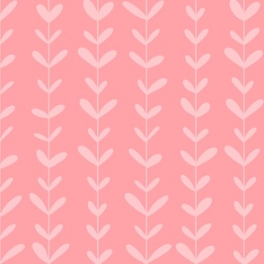 Poppy Fields - Heart Vines - Marshmallow Pink - Large