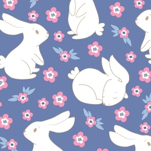 bunnies and flower - Easter design G