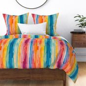 Jumbo Rainbow Plank Vertical Colorful Stripes Digital Art
