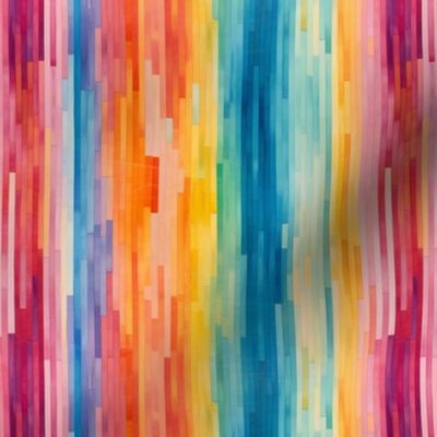 Rainbow Plank Horizontal Colorful Stripes Digital Art