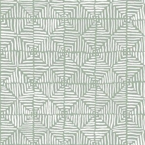 Hand Drawn Lines in a tile pattern - Laurel Green