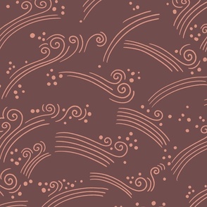 Whimsical Whirls [dark red] large