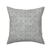 Hand Drawn Lines in a tile pattern - Gray