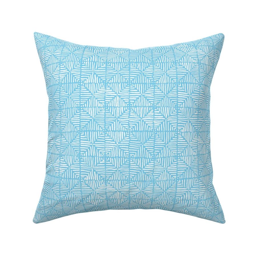 Hand Drawn Lines in a tile pattern - Light Baby Blue