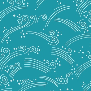 Whimsical Whirls [turquoise] large