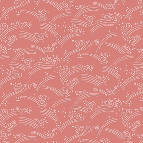 Whimsical Whirls [coral pink] medium