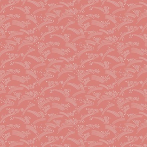 Whimsical Whirls [coral pink] small
