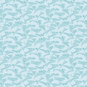 Whimsical Whirls [sky blue] small