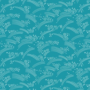 Whimsical Whirls [turquoise] meium