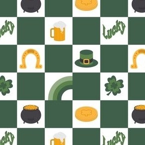 Lucky Checkered - Dark Green
