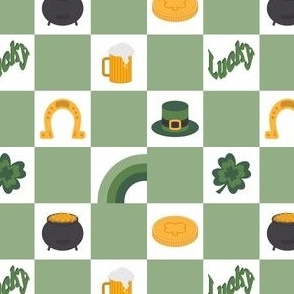 Lucky Checkered - Light Green