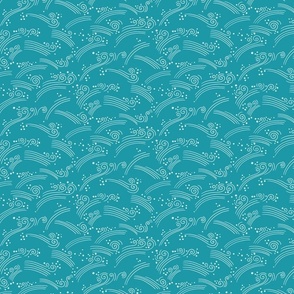 Whimsical Whirls [turquoise] small