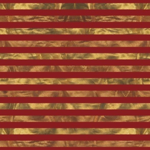 #09 Horizontal lines - Red and Gold