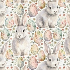 Grey Rabbit Easter Eggs