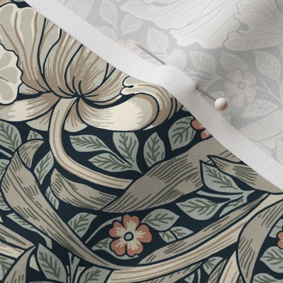 PIMPERNEL IN NIGHTINGALE (Modern Vintage Style) - WILLIAM MORRIS small