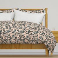 Enchanted Forest Fungi - Whimsical Mushroom and Foliage Textile Design