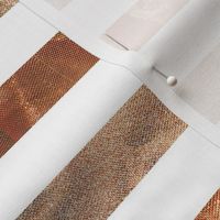 #016 Horizontal lines - White and  rose gold