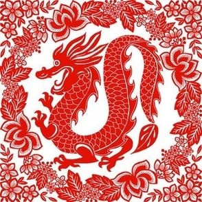 Year of the dragon - red and white