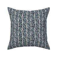 Monochrome Charcoal and Sage Forest Block Print Inspired Pattern Small