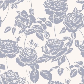 Twall Blue and white roses