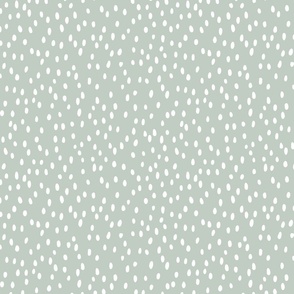 Dots on sage green