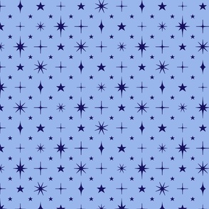 M – Pastel Blue Stars Blender - Light Indigo & Navy Twinkle Sky