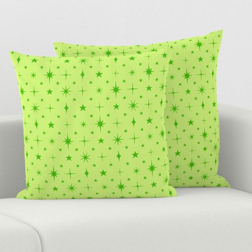 M - Pastel Green Stars Blender – Light Lime Green Twinkle Sky