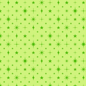 M - Pastel Green Stars Blender – Light Lime Green Twinkle Sky