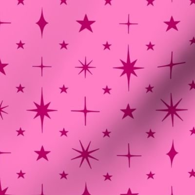 M – Pastel Pink Stars Blender - Light Bubblegum Twinkle Little Star
