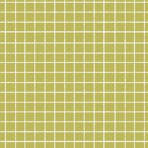 Medium// simple, loose textured plaid tartan pattern in lima light green