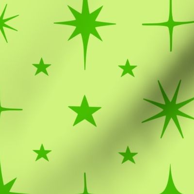 L - Pastel Green Stars Blender – Light Lime Green Twinkle Sky