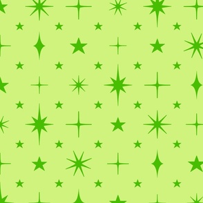 L - Pastel Green Stars Blender – Light Lime Green Twinkle Sky