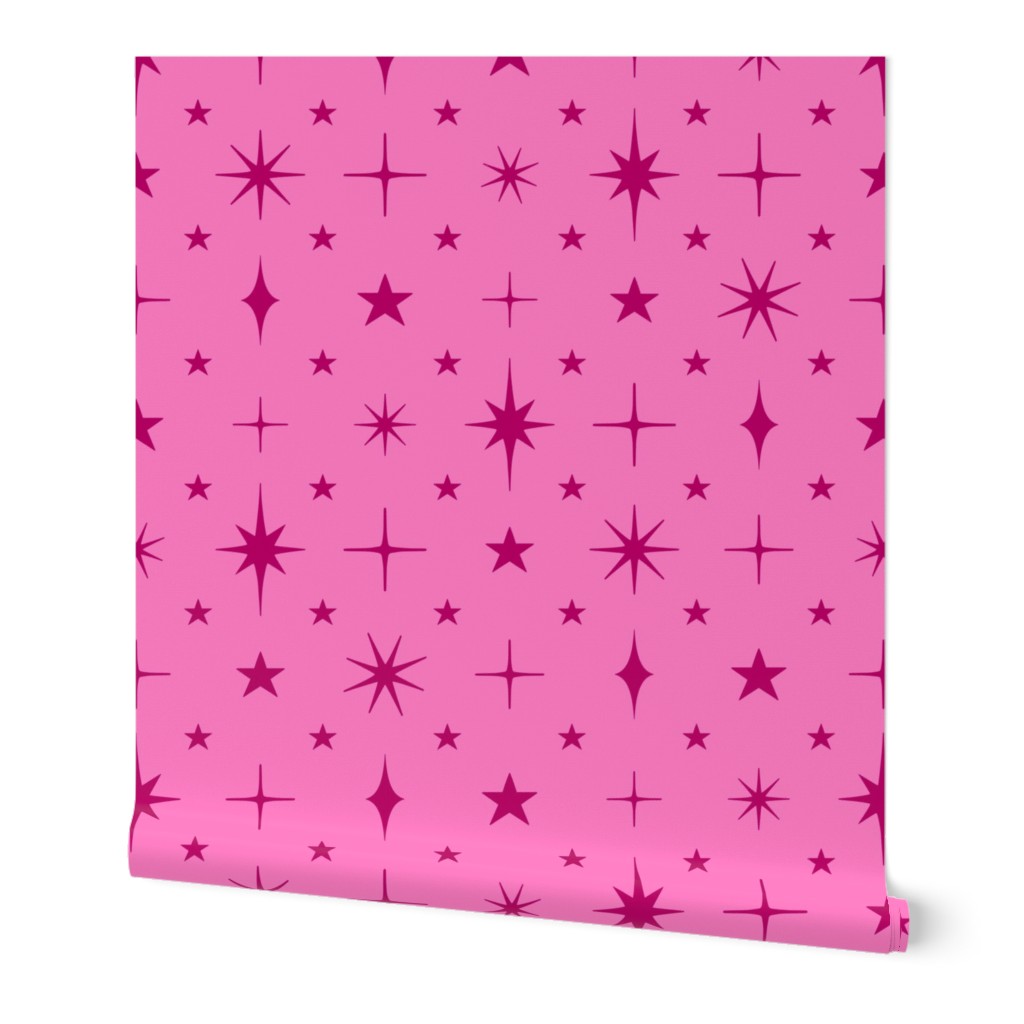 L – Pastel Pink Stars Blender - Light Bubblegum Twinkle Little Star