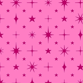 L – Pastel Pink Stars Blender - Light Bubblegum Twinkle Little Star